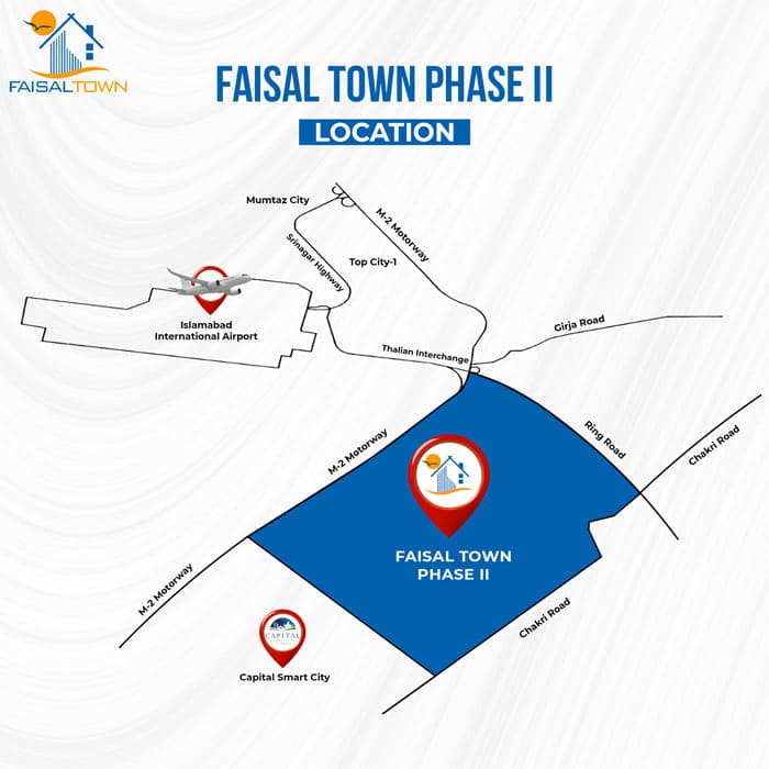 Faisal Town Phase 2 Locarion